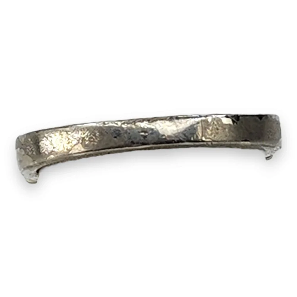 Vintage Sterling Silver 925 Clear Cubic Zirconia Band Ring Size 8‎